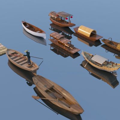 中式乌篷船 木船