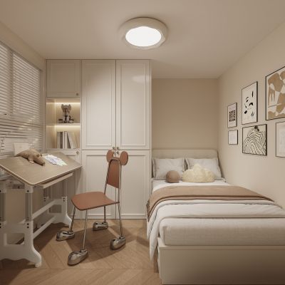 奶油风榻榻米卧室