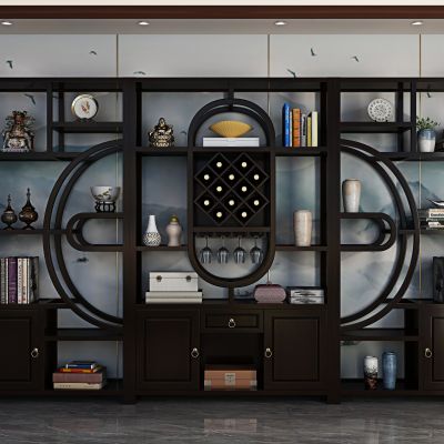 中式书柜 博古架