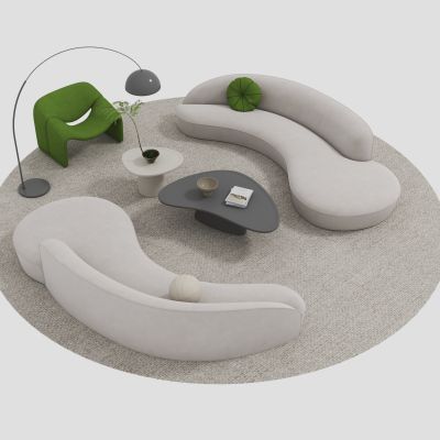 现代沙发茶几组合