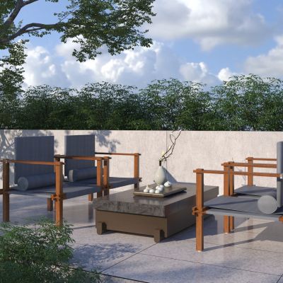 新中式日式户外家具 