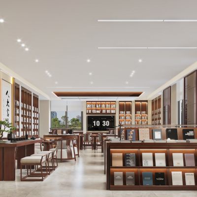 新中式图书馆阅读室