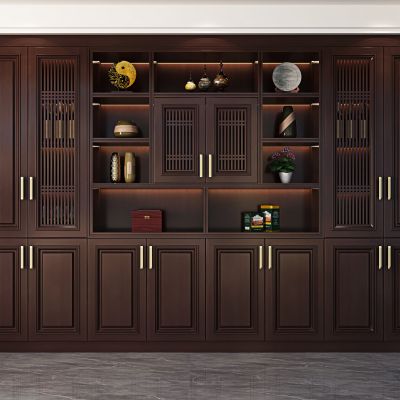 原木风餐边柜酒柜