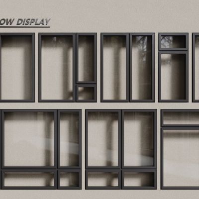 现代铝合金窗户