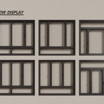 现代窗户  铝合金窗户 平开窗 落地窗