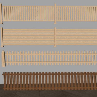 中古风围栏护栏 实木百叶栏杆篱笆栅栏