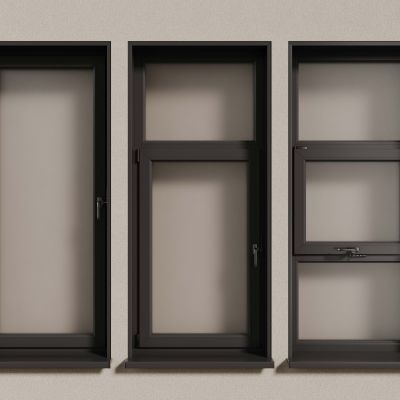 现代窗户  铝合金窗户 平开窗 落地窗