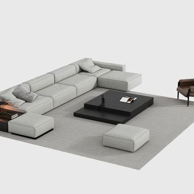 现代沙发茶几组合