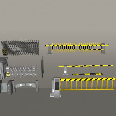 伸缩门 收费杆 闸口 安检口 岗亭 隔离带 自动门