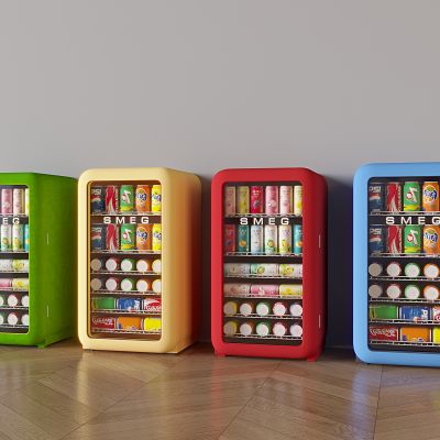 冷饮柜饮料冷藏柜 多巴胺迷你小冰箱 3D模型