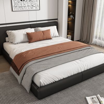 现代黑色双人床