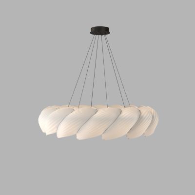 现代柳叶玻璃灯罩客厅吊灯