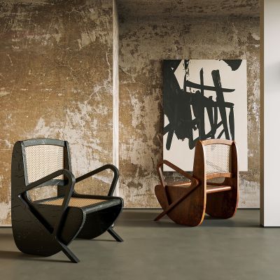 侘寂风中古单椅