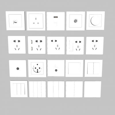 开关 插座 面板 网线插口 