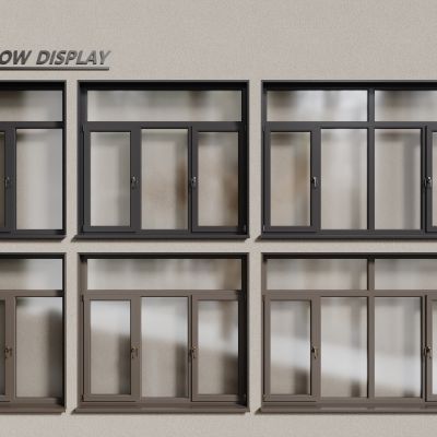 现代窗户  铝合金窗户 平开窗 落地窗