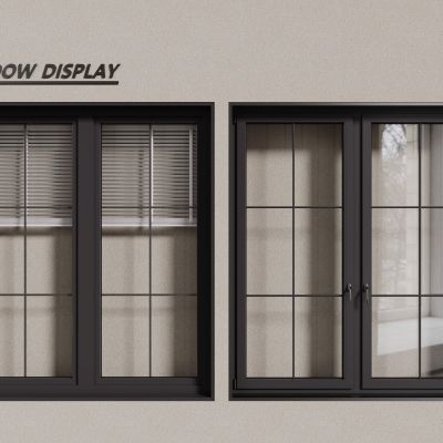 现代窗户  铝合金窗户 平开窗 落地窗