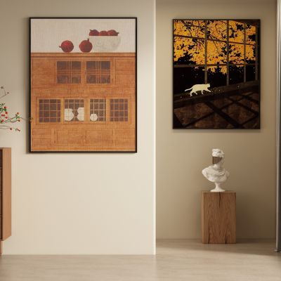 中古风装饰画挂画 