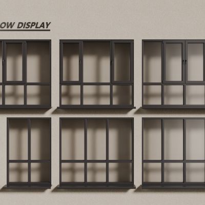 现代窗户  铝合金窗户 平开窗 落地窗