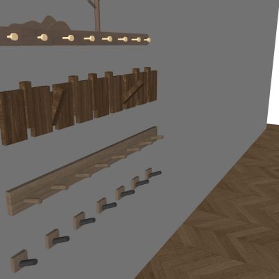 钢琴键挂衣钩挂钩 中古风衣帽架