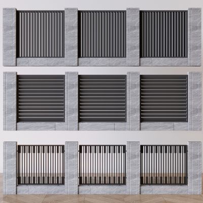 铁艺栏杆围栏护栏 铁艺百叶楼梯护栏