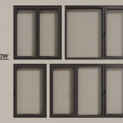 现代窗户  铝合金窗户 平开窗 落地窗