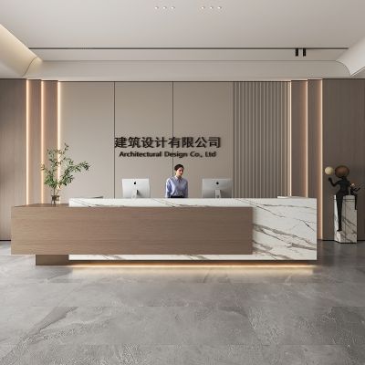 现代公司前台 接待区