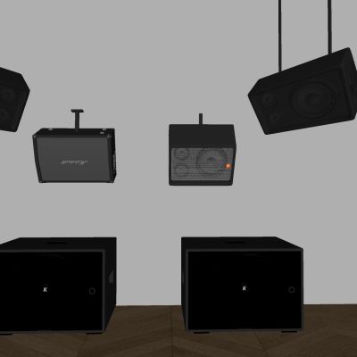 落地音响壁挂音响 挂墙音响影音设备