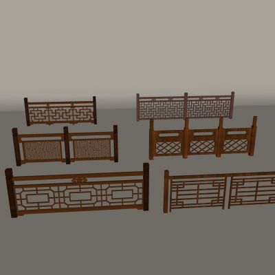 新中式栏杆 栅栏  围栏 护栏 雕花