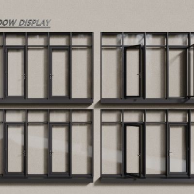 现代窗户  铝合金窗户 平开窗 落地窗