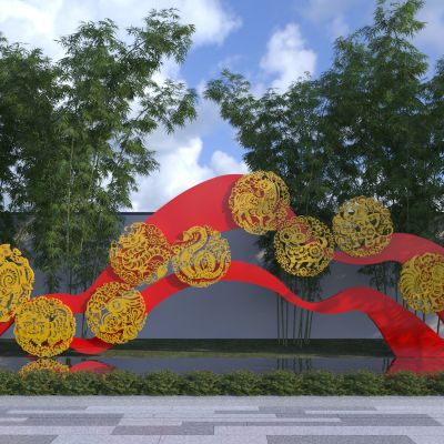 现代十二生肖剪纸雕塑小品