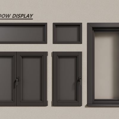 现代窗户  铝合金窗户 平开窗 落地窗