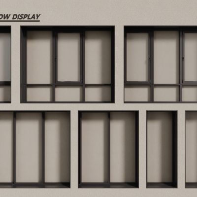 现代窗户  铝合金窗户 平开窗 落地窗