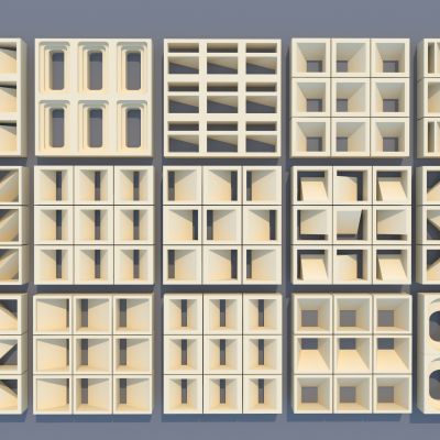 现代预制砖墙 水泥砖墙 水泥砖隔断