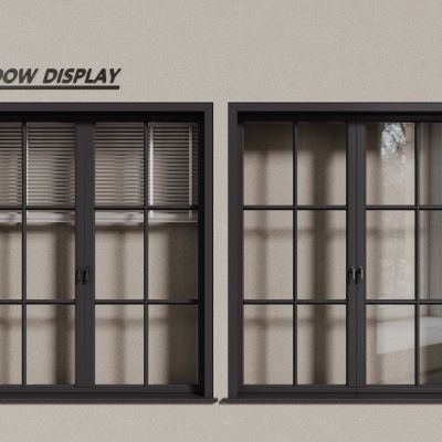 现代窗户  铝合金窗户 平开窗 落地窗