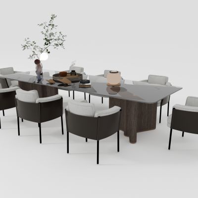 现代餐桌椅组合