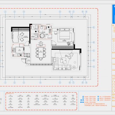 平面布置方案演示模板CAD施工图