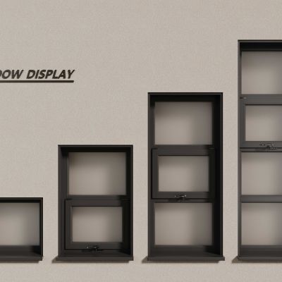 现代窗户  铝合金窗户 平开窗 落地窗