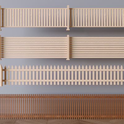 中古风围栏护栏 实木百叶栏杆篱笆栅栏