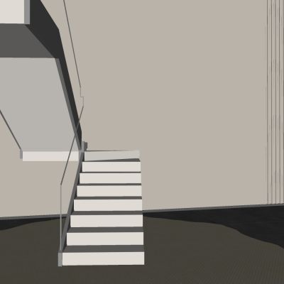 现代玻璃楼梯护栏 玻璃转角楼梯 扶手梯台阶梯级