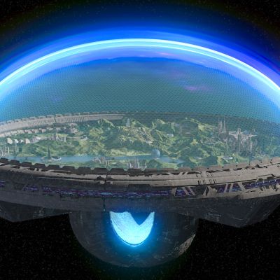 现代科幻未来城市沙盘