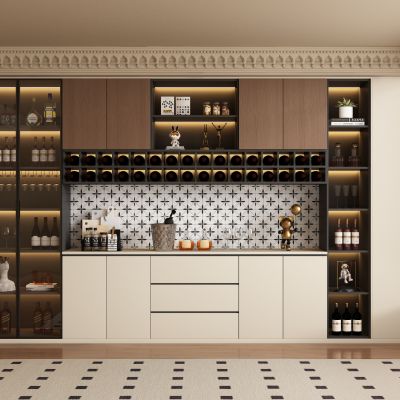 中古风酒柜 餐边柜