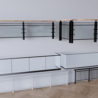 玻璃栏杆围栏护栏 楼梯玻璃栏杆 铁艺护栏