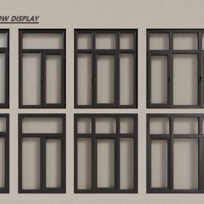 现代窗户  铝合金窗户 平开窗 落地窗