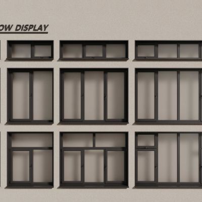 现代窗户  铝合金窗户 平开窗 落地窗