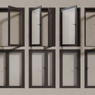 现代窗户  铝合金窗户 平开窗 落地窗