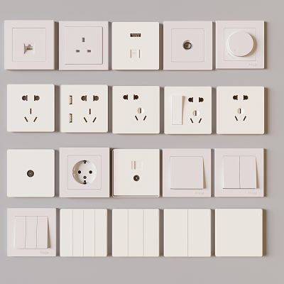 开关 插座 面板 网线插口 
