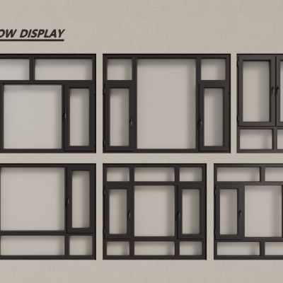 现代窗户  铝合金窗户 平开窗 落地窗