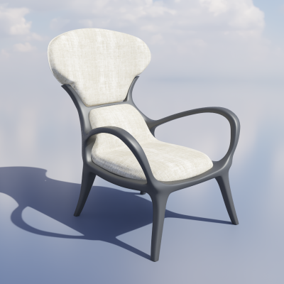 新中式椅子 户外椅 木椅3d