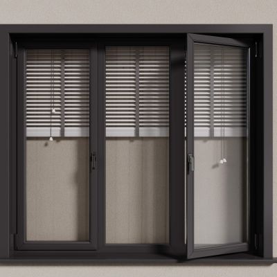 现代窗户  铝合金窗户 平开窗 落地窗