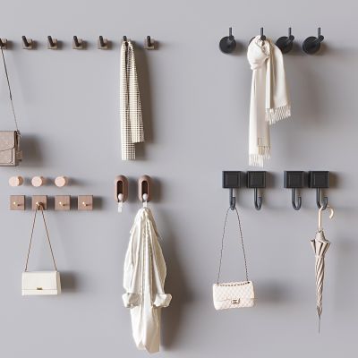 挂壁式挂衣钩挂钩 衣服包包雨伞挂钩